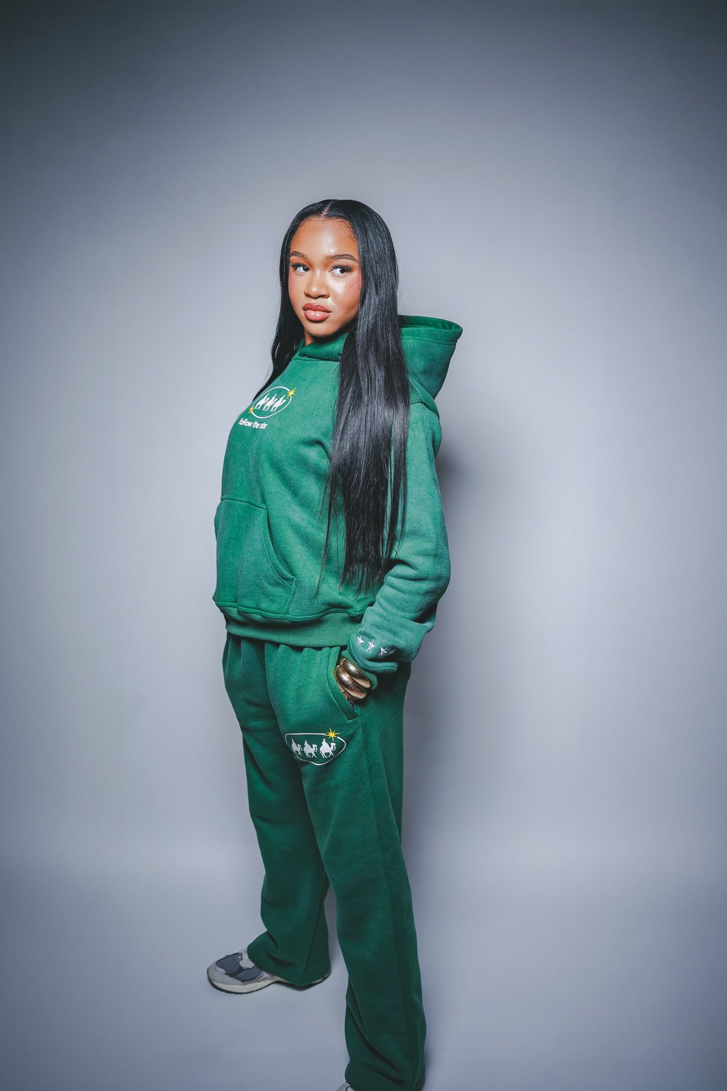 Follow the Star Version 2.0 - Forest Green Pullover Hoodie