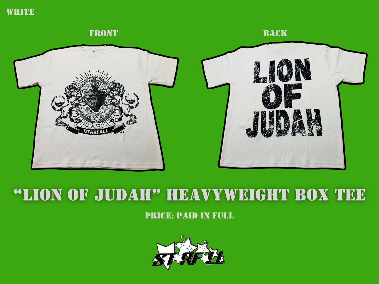 Lion of Judah Box Tee (White)