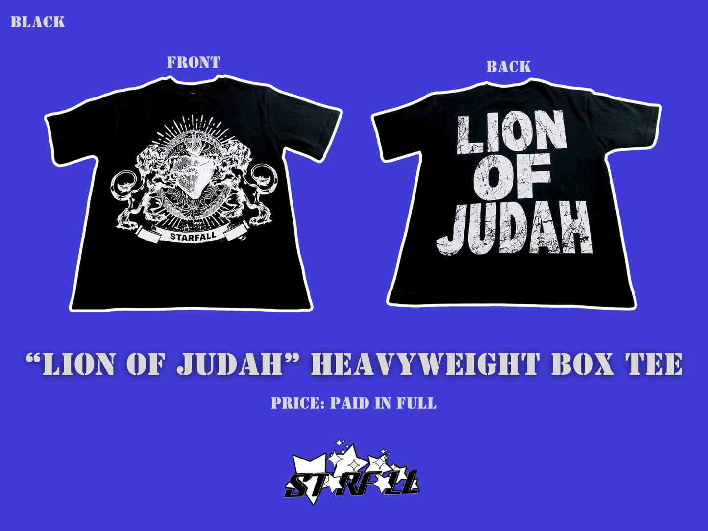 Lion of Judah Box Tee (Black)