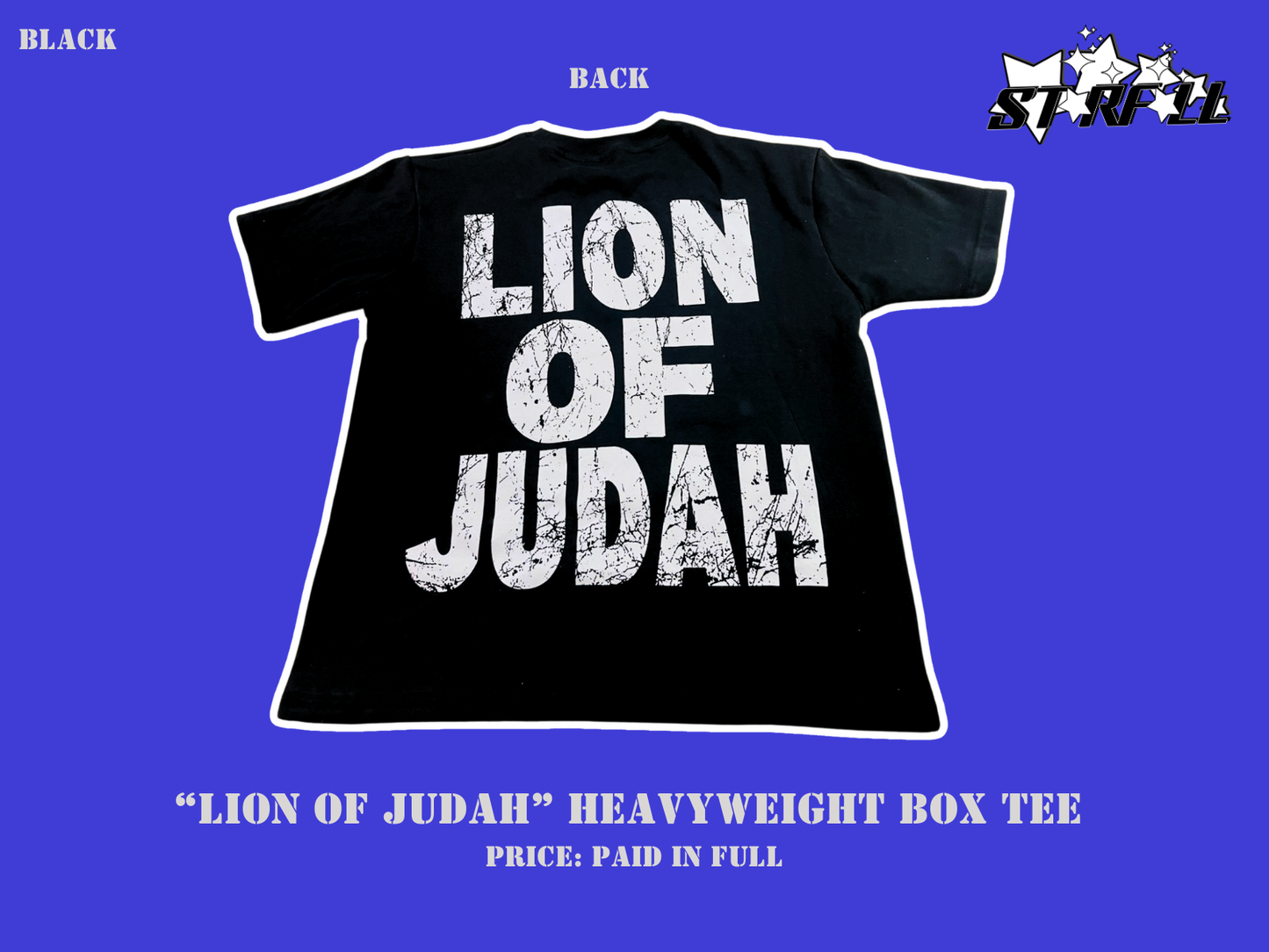 Lion of Judah Box Tee (Black)