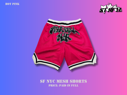 Starfall NYC Mesh Shorts - Hot Pink