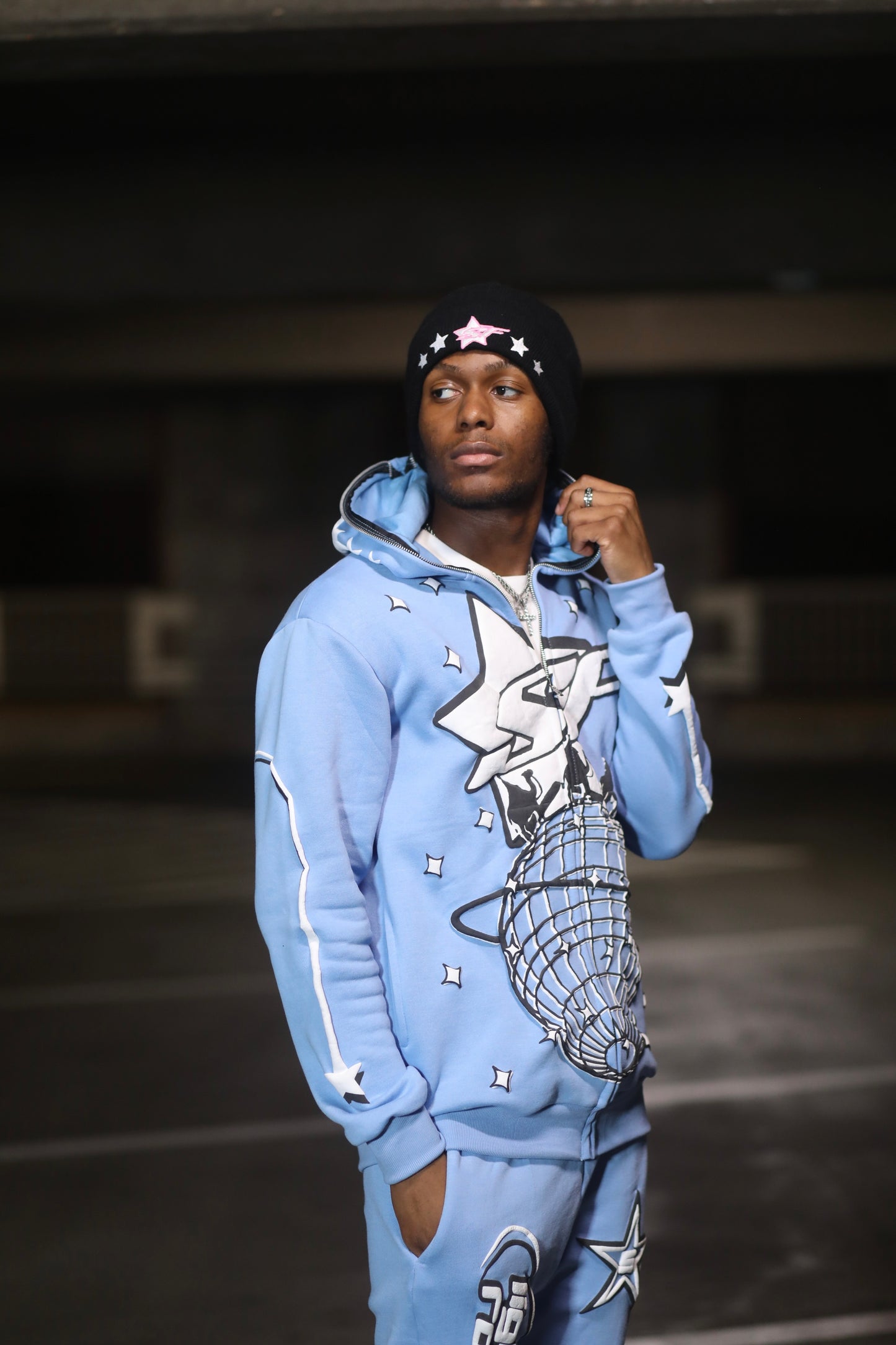 Baby Blue SF Full Zip Hoodie