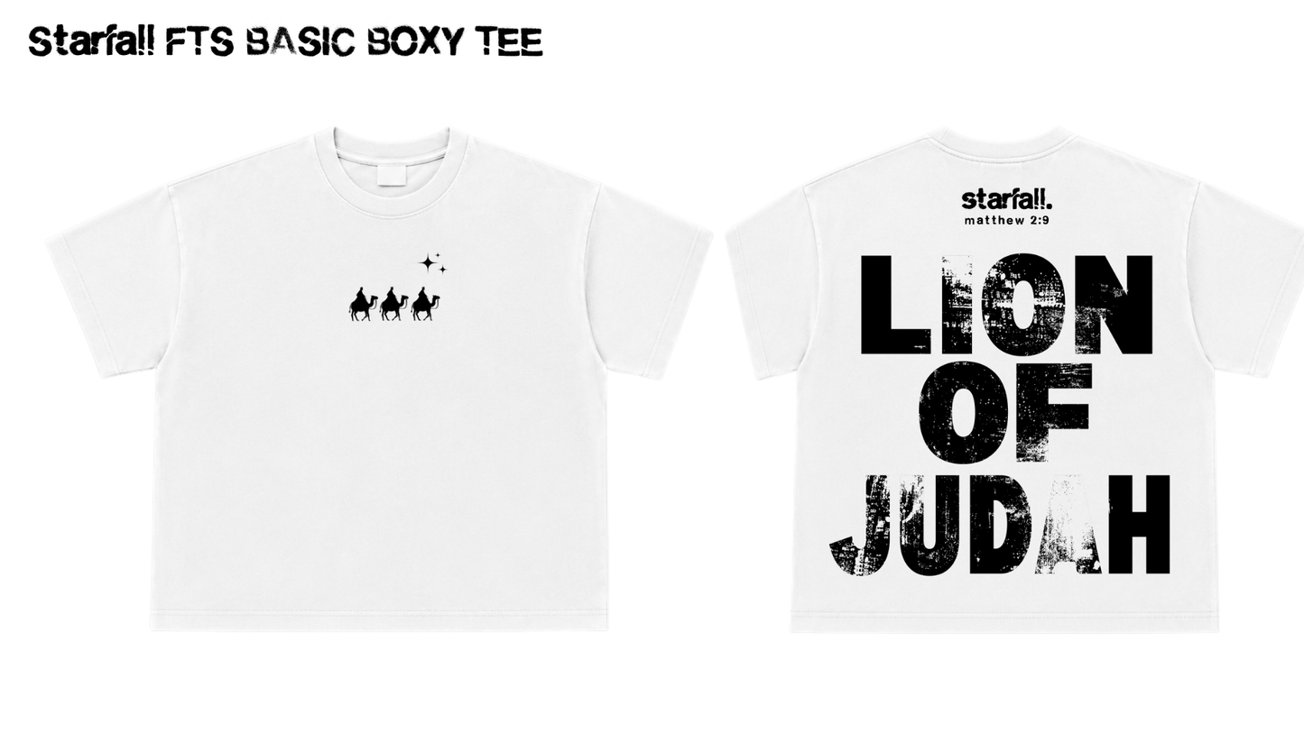 Lion of Judah Tee Boxy Tee - White