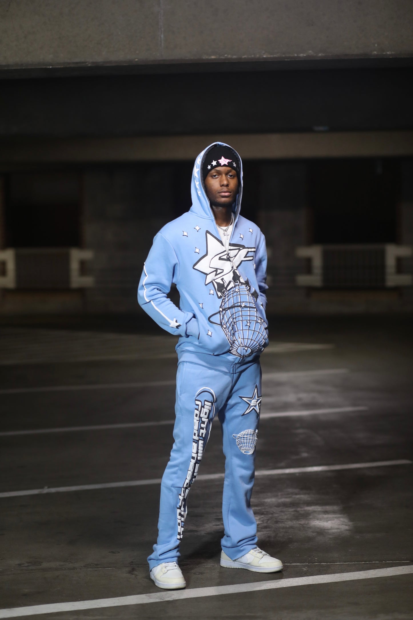 Baby Blue SF Full Zip Hoodie