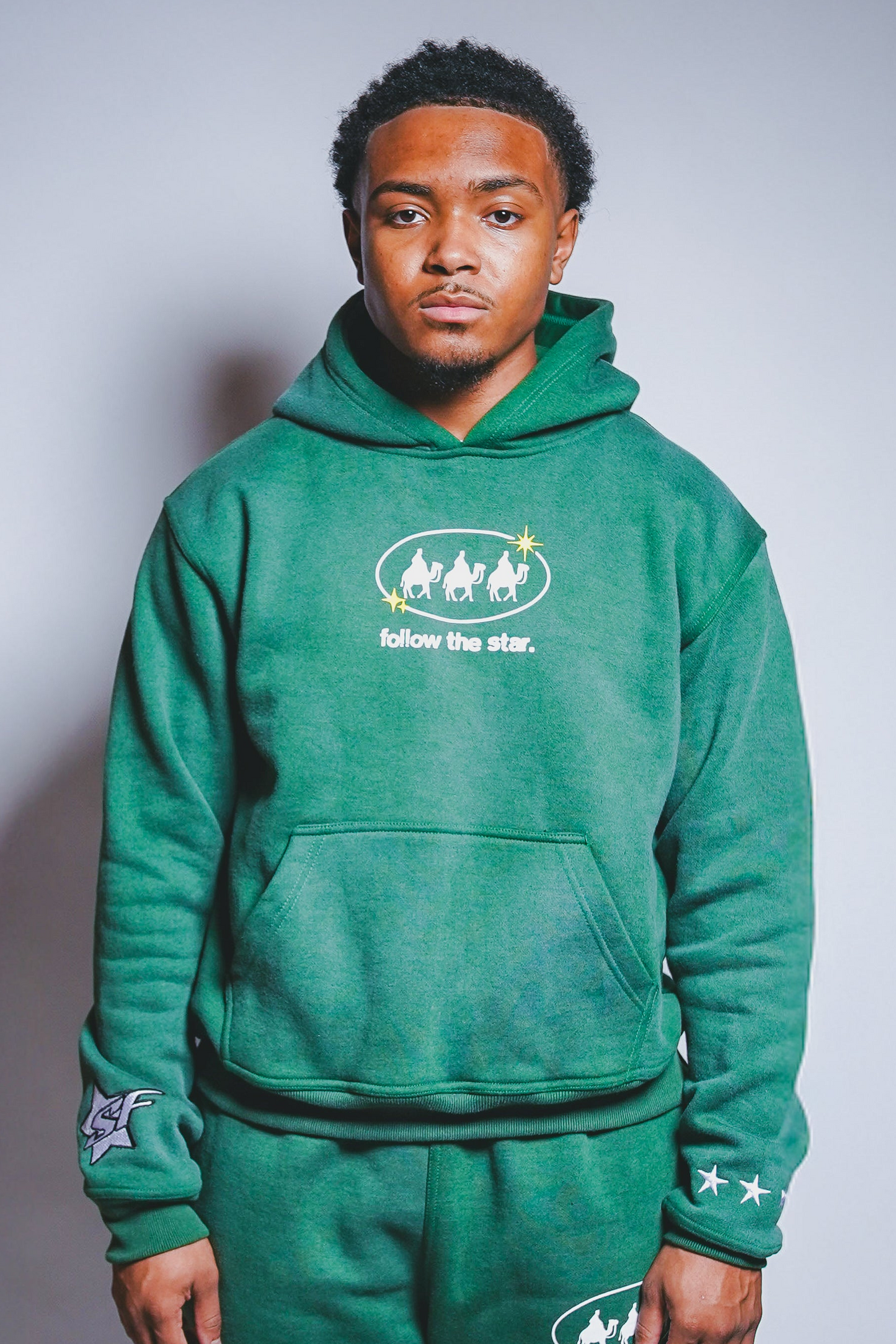 Follow the Star Version 2.0 - Forest Green Pullover Hoodie