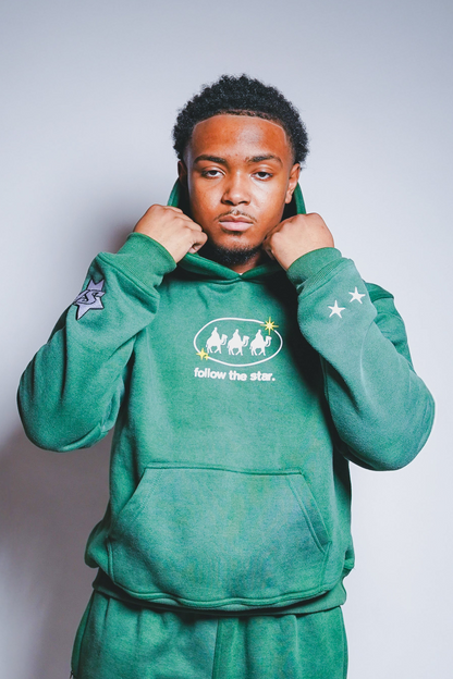 Follow the Star Version 2.0 - Forest Green Pullover Hoodie