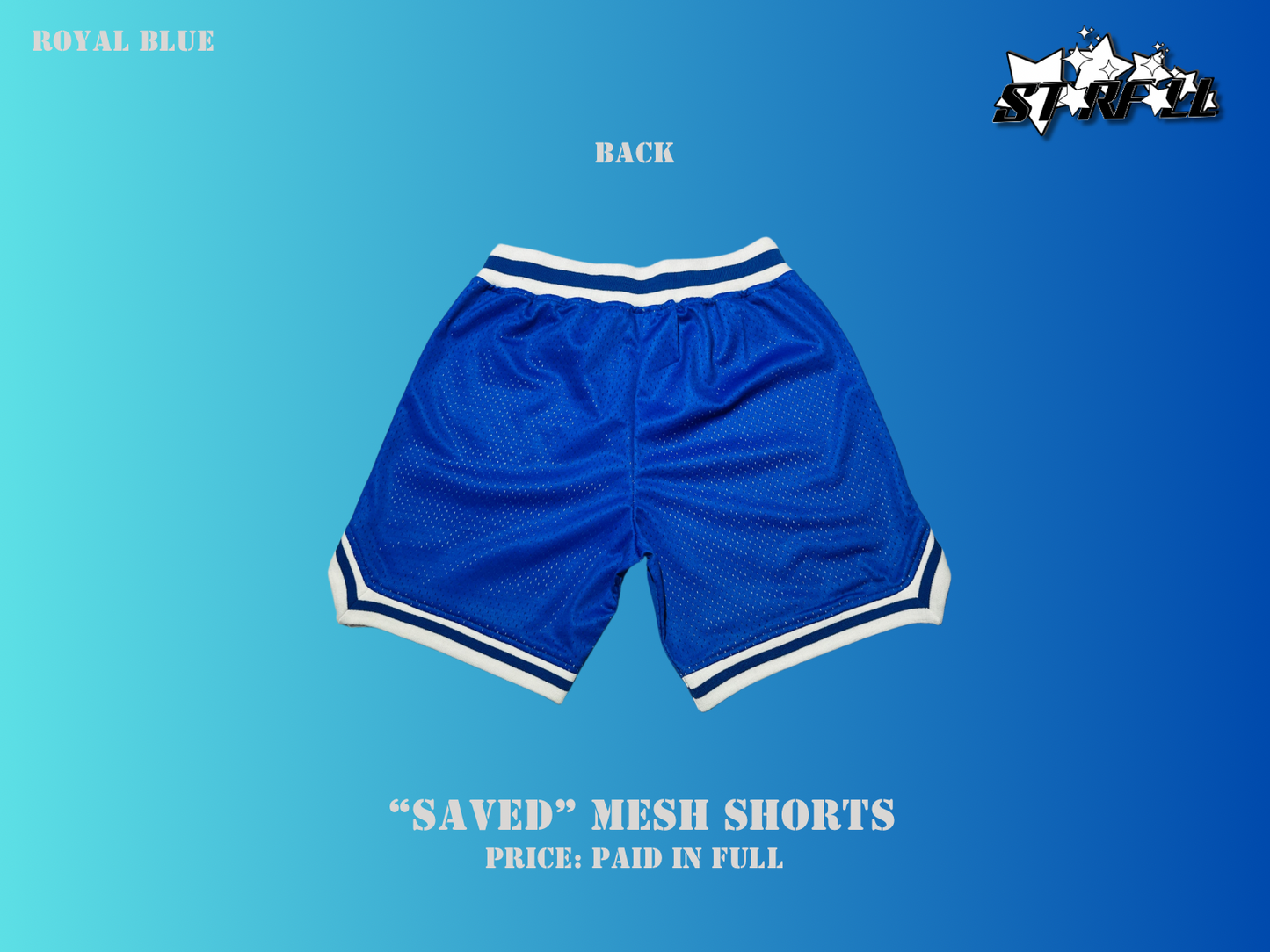 Saved “S” Mesh Shorts - Royal Blue